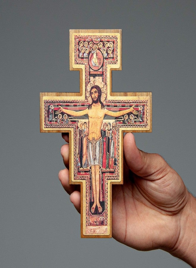 Intercession صليب خشبي معلق على الحائط من سان داميانو (8 بوصات) - Image 5